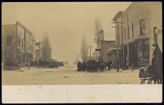   the main street in bonduel wisconsin postmarked angelica wis in 1907