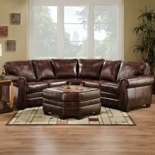 Living Room on Bombay Arm Brown Leather Sofa Sectional Living Room Furniture Set