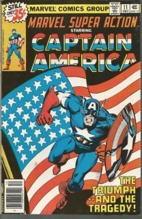 Captain America in Marvel Super Action 11 American Flag Cover