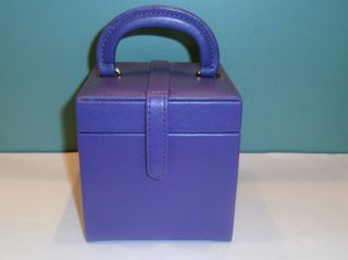 small Travel Box ★jewelry Organizer★ w Handle Purple 