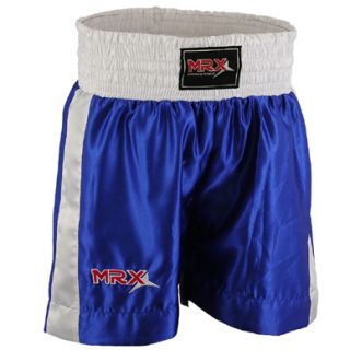 Boxing Shorts Muay Kickboxing Tarining Thai Short Blue White Large 