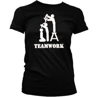 Team Work Beer Bong Drunk Friendgirls Funny T Shirt