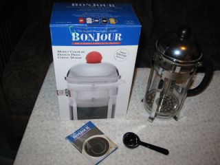 Bonjour French Press 8 Cup Coffee Maker in Original Box