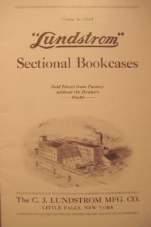 CJ Lundstrom Sectional Bookcases Catalog 1924 Original