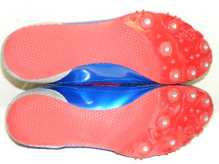 Nike Bowerman Track & Field Blue Red Mens 10.5 Shoes Spike Zoom Rival 