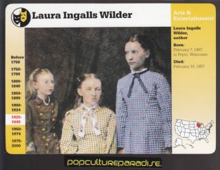 Laura Ingalls Wilder Author Grolier Story America Card