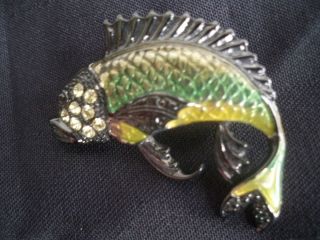  Vintage Koi Fish Lapel Pin Booch