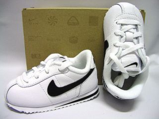 Nike Little Cortez White Black Toddlers US Size 10 16cm