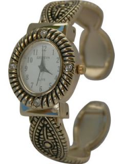braided design brand new authentic geneva platinum fashion watch 