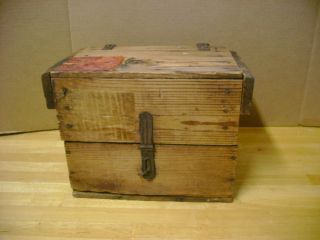 Primitive Antique Wooden Shipping Crate for Alcohol