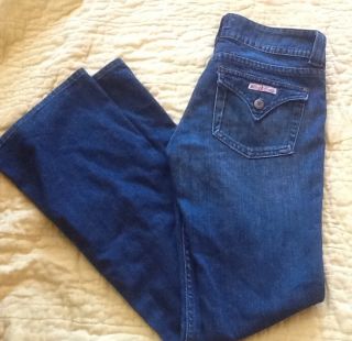 Hudson Bootcut Jeans Size 29 Point Flap Pockets Med dark Wash 