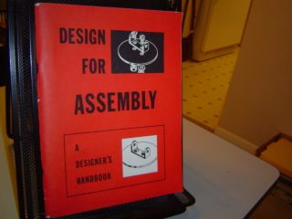   FOR ASSEMBLY A Designer s Handbook BOOTHROYD Dewhurst 1983 Engineering