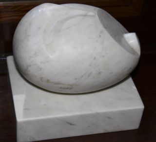 Beautiful Small Marble Sculpture by Brancusi The Scream