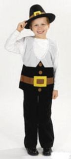 Pilgrim Boy Costume Dress Up Thanksgiving NIP 4 8