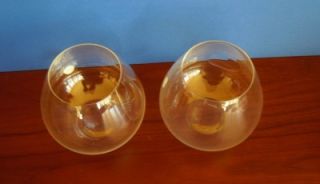   Co Crystal Elsa Peretti Thumbprint Brandy Cognac Snifters Glass