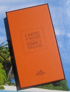 Hermes Cartes A Nouer Orange Scarf Knotting How to Tie 21 Cards SEALED 