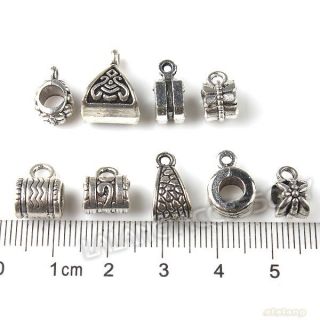   Antique Silvery Loop Spacer Charm Beads Fit Bracelets 8A0161