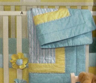 Simplicity 3795 Pattern Baby Crib Quilt Pillow Canopy Organizer Bumper 