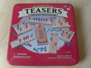 Brain Busters Solid Wood Teasers Peg Dice Games by Cardinal 