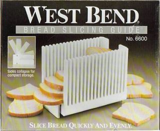 West Bend Folding Bread Slicer Guide Slicing Collapsible Compact Small 