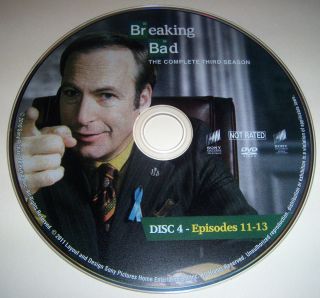 Breaking Bad Season 3 Disc 4 Replacement DVD