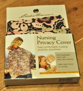 New Eddie Bauer Nursing Privacy Cover Breastfeeding Coverup Pink Brown 