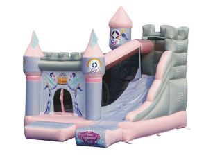Inflatable Bounce House Princess Enchanted Castle w Slide Bouncer 