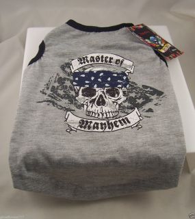 Bret Michaels Pets Rock Master of Mayhem Cute Doggy Dog Skull T Shirt 