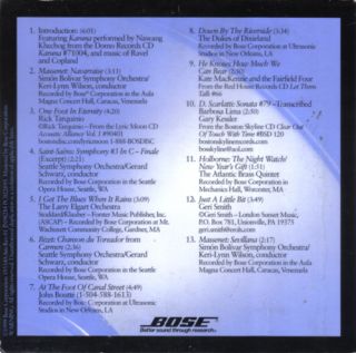 Bose Wave Radio CD Demonstration Disc Music CD 13 Tracks Classical 