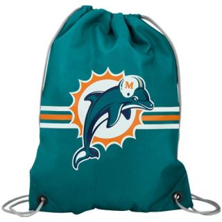 Miami Dolphins Aqua Team Logo Drawstring Backpack