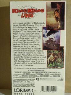 King Kong Lives 1987 Brian Kerwin Linda Hamilton VHS