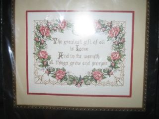 Brand New In Package Bucilla *Greatest Gift Is Love* Cross Stitch Kit 