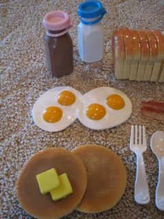 Fisher Price Vintage Fun with Food Large Lot of Breakfast Set