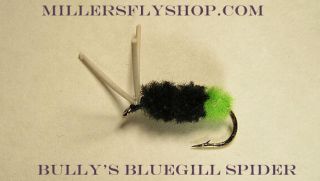 Bullys Bluegill Spider Black Chartreuse 10 Bream