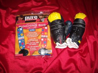Pure Boxing Kids Inflatable Punching Bag 12 x 48 Ages 4 10 A Pair of 