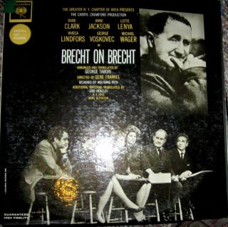 ORIGINAL CAST brecht on brecht 2 LP good condition  02L 278 Vinyl 1963 