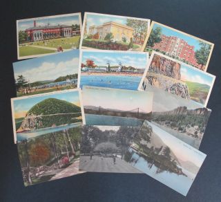   Postcards WHITE PLAINS, RYE, BRIAR CLIFF MANOR, HUDSON RIVER, NEW YORK