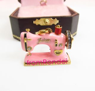   Juicy Couture Sewing Machine Gold Bracelet Charm YJRUO425 z509 + box