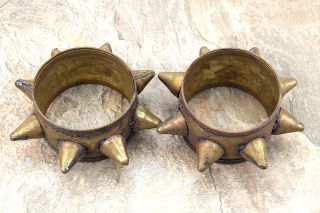 authentic banjara tribal pair of spiked bracelets