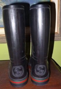 gucci brest mens rain boots $ 310 size 8
