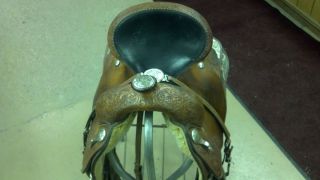 Circle Y 16in western Equitation show saddle with matching breast 