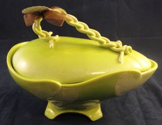 California Pottery Johannes Brahm Footed Covered Dish