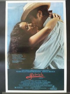 Gabriela Movie Poster 1984 Sonia Braga Marcello Mastroianni Antonio 