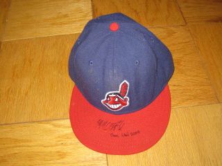 Michael Brantley Indians Game Used Auto Rookie Hat Cap