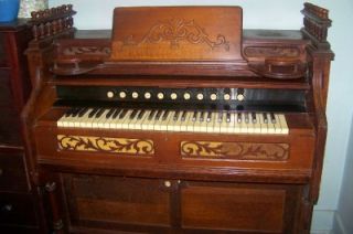 Antique Estey Organ Co Brattleboro VT Pump ORGAN11 Stops Pick Up Long 