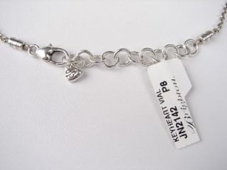 brighton keyheart vial charm necklace silver plated nwt