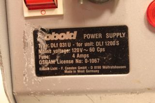 Kobold DLF 1200S Broadcast Studio Light w Power Supply