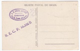Brazil Campinas CID s Paulo PMKS on 1928 Postcard