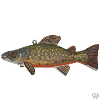 Brook Trout Decoy Folk Art Fish Vintage Inspired