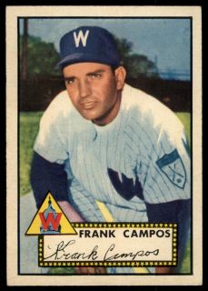1952 Topps 307 Frank Campos Deans Cards 6 EX MT B52T 00 0695